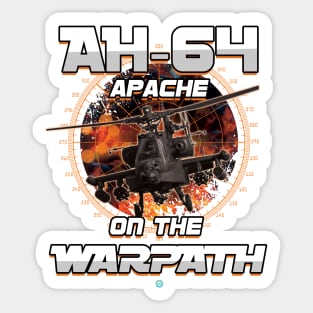 AH-64 Apache on the Warpath Helicopter Crew Gift Sticker